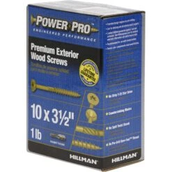 Hillman Power Pro No. 10 X 3-1/2 In. L Star Flat Head Premium Deck Screws 1 Lb 59 Pk -Hil Screws Shop c333c32e 0f48 4980 834c 49d950c8465c