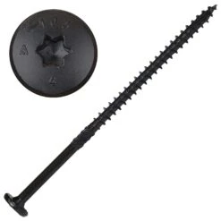 Screw Products NOVA #14 In. X 5 In. L Star Black Steel Lag Screw 50 Pk