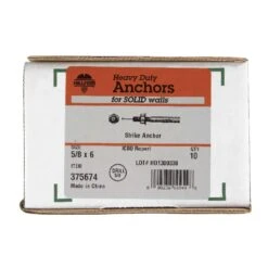 Hillman 5/8 In. D X 6 In. L Steel Round Head Strike Anchor 10 Pk