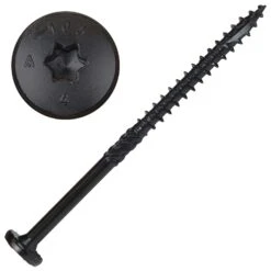 Screw Products NOVA #14 In. X 4 In. L Star Black Steel Lag Screw 50 Pk
