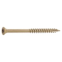 FastenMaster GuardDog No. 10 X 2-1/2 In. L Gold Phillips/Square Bugle Head Deck Screws 1750 Pk