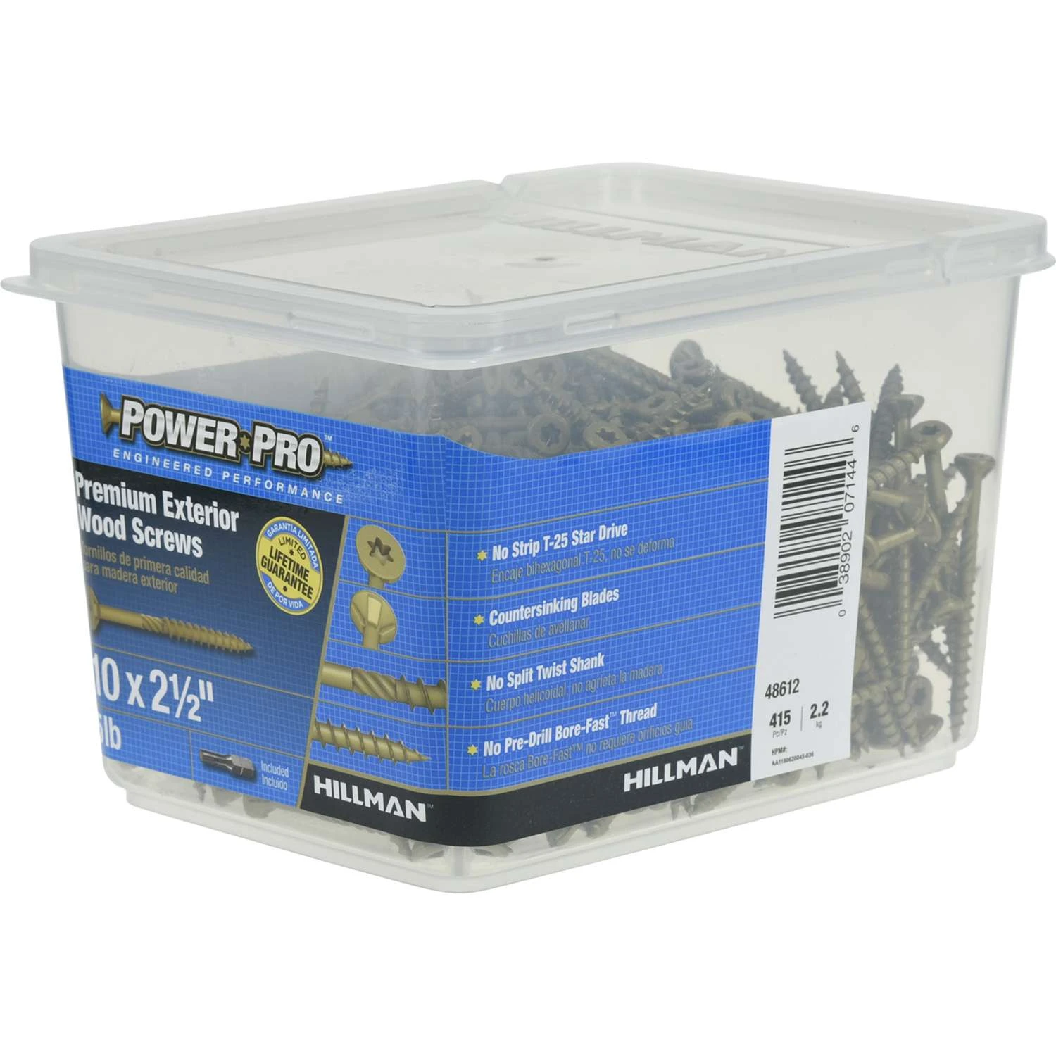 Hillman Power Pro No. 10 X 2-1/2 In. L Star Flat Head Exterior Deck Screws 5 Lb 5 Hillman Power Pro No. 10 X 2-1/2 In. L Star Flat Head Exterior Deck Screws 5 Lb - Image 5