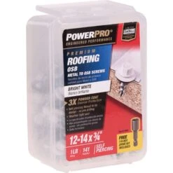 Hillman Power Pro No. 14 X .75 In. L Hex Drive Washer Head Roofing Screws 1 141