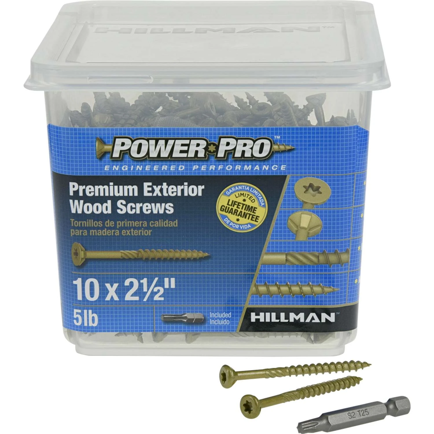 Hillman Power Pro No. 10 X 2-1/2 In. L Star Flat Head Exterior Deck Screws 5 Lb 6 Hillman Power Pro No. 10 X 2-1/2 In. L Star Flat Head Exterior Deck Screws 5 Lb - Image 6