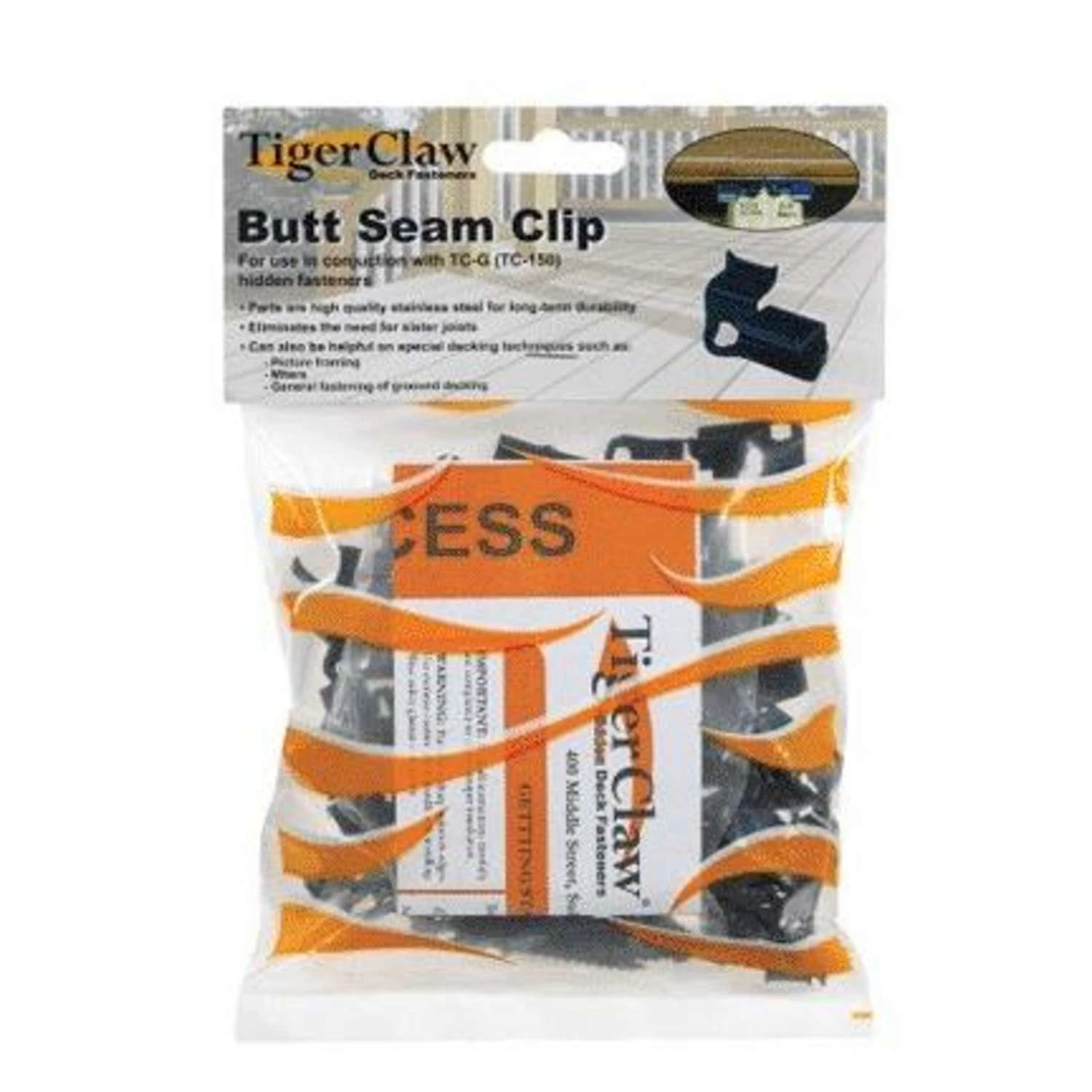 TigerClaw Butt Seam Clips 55 Pk 1 TigerClaw Butt Seam Clips 55 Pk