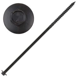 Screw Products YUKON #18 In. X 9 In. L Hex Black Steel Lag Screw 50 Pk