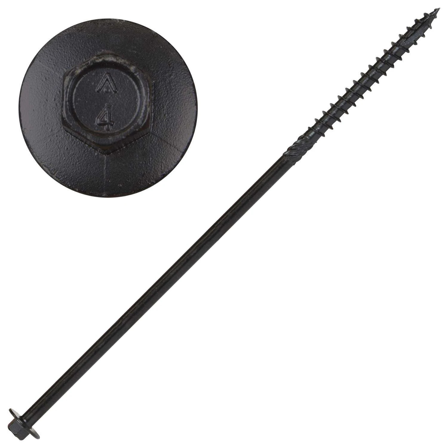 Screw Products YUKON #18 In. X 9 In. L Hex Black Steel Lag Screw 50 Pk 1 Screw Products YUKON #18 In. X 9 In. L Hex Black Steel Lag Screw 50 Pk