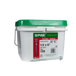 SPAX PowerLags 1/2 In. In. X 6 In. L Hex Drive Hex Washer Head Construction Screws 100 Pk