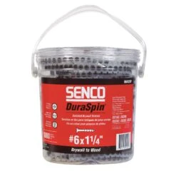 Senco DuraSpin No. 6 Sizes X 1-1/4 In. L Phillips Collated Drywall Screws 1000 Pk
