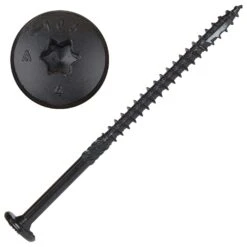 Screw Products NOVA #16 In. X 5 In. L Star Black Steel Lag Screw 50 Pk
