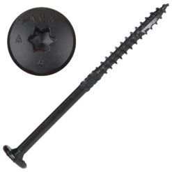 Screw Products NOVA #16 In. X 4.5 In. L Star Black Steel Lag Screw 50 Pk