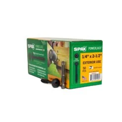 SPAX PowerLags 1/4 In. In. X 2-1/2 In. L T-30 Washer Head Structural Screws 50 Pk